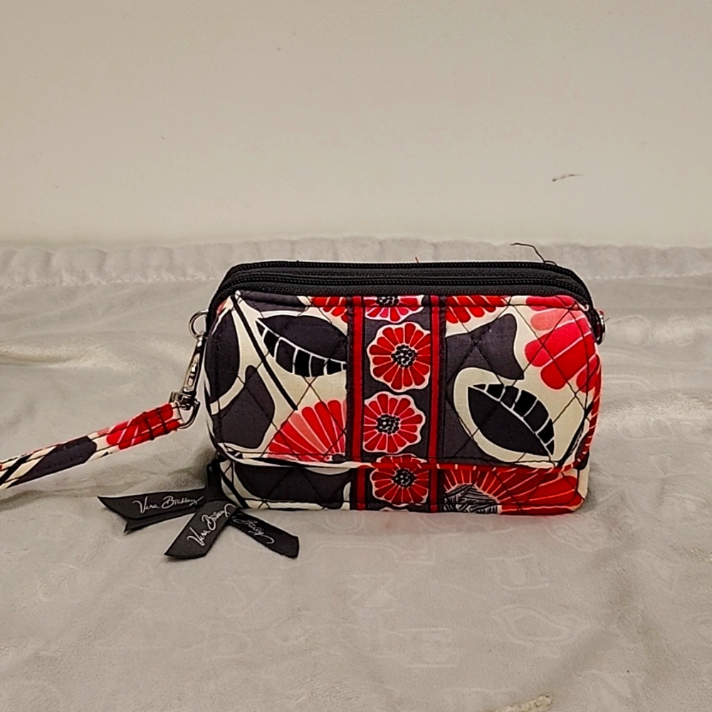 Vera Bradley Red and Black Floral Crossbody Bag
